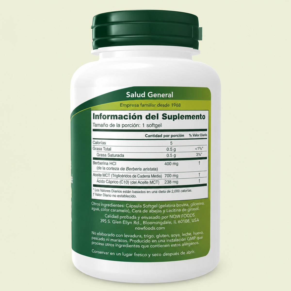 Berberina apoyo al metabolismo de la glucosa
